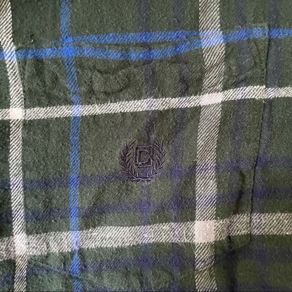 Chaps Green Flannel Shirt - Picture 7 of 7